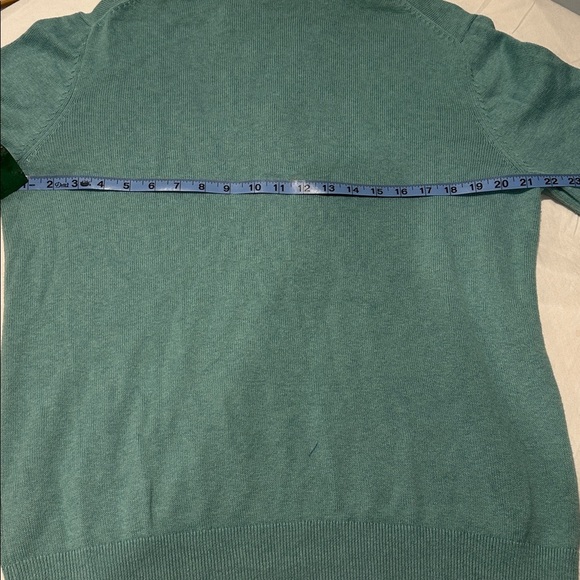 Vineyard Vines Men’s Med Cotton Cashmere 1/4 Zip Sweater Green Pullover Preppy - Picture 5 of 6